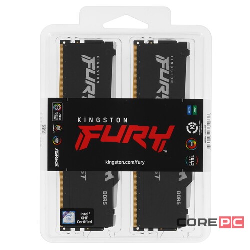 Оперативная память 64 Gb 6000 MHz Kingston FURY Beast RGB XMP (KF560C40BBAK2-64)