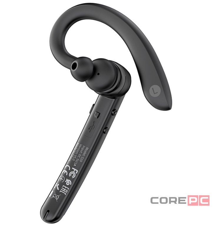 Bluetooth-гарнитура Hoco S19 BT5.0/6ч черная
