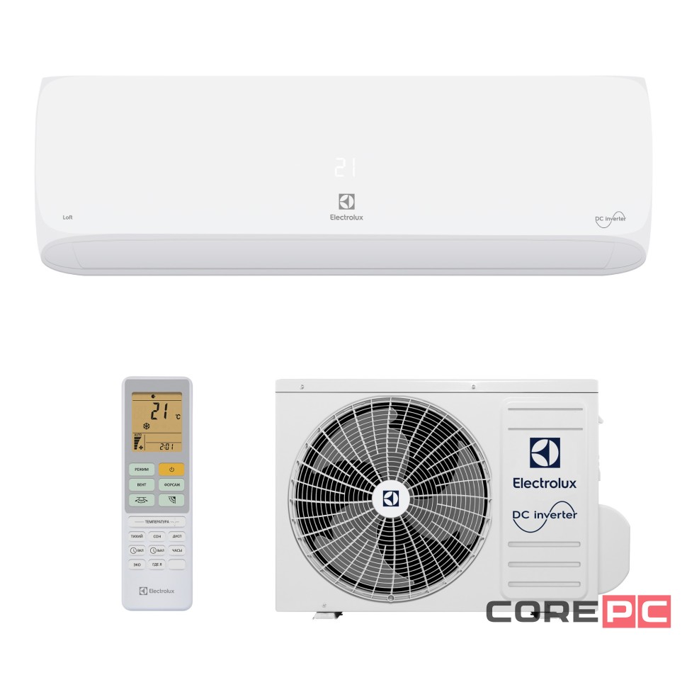 Сплит-система инверторного типа Electrolux Loft DC EACS/I-18HAL/N8 комплект