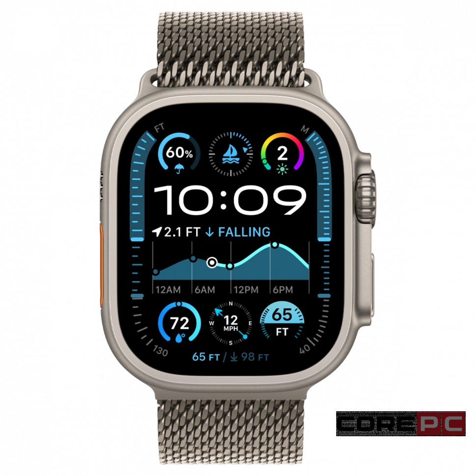 Apple Watch Ultra 2 (2024) 49mm Natural Titanium Case with Tan Alpine Loop (S)