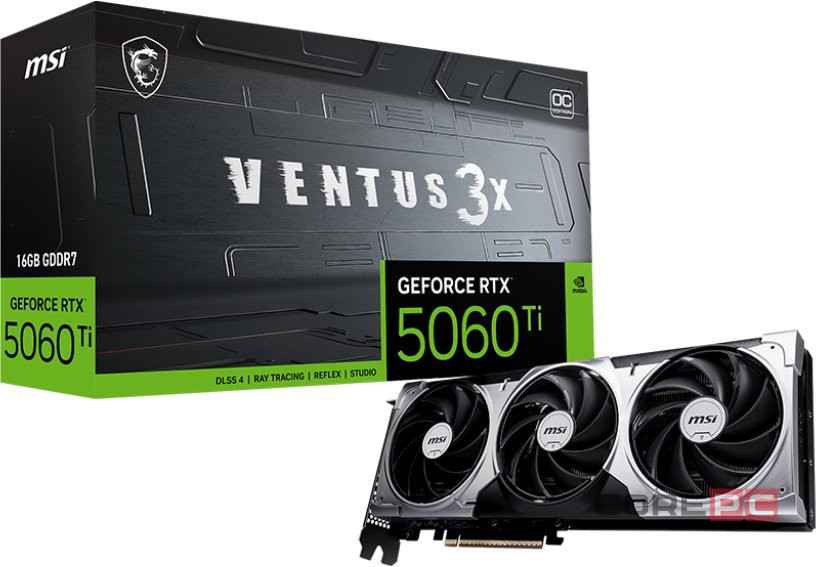 Видеокарта MSI (G506T-16V3C) GeForce RTX 5060 Ti 16G VENTUS 3X OC