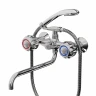 Смеситель для ванны и раковины MIXLINE МЛ02-02/ML02-02, вентильное управление, цвет хром