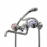 Смеситель для ванны и раковины MIXLINE МЛ02-02/ML02-02, вентильное управление, цвет хром