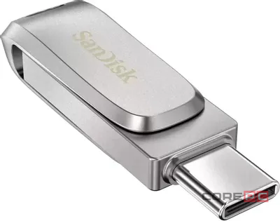 3.1 USB флеш накопитель SanDisk 128GB Ultra Dual Drive Luxe Type-c (SDDDC4-128G-G46) серебристый