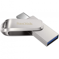 3.1 USB флеш накопитель SanDisk 128GB Ultra Dual Drive Luxe Type-c (SDDDC4-128G-G46) серебристый