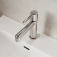 Смеситель для раковины Iddis AIGBC00i01, рычажное управление, цвет хром матовый