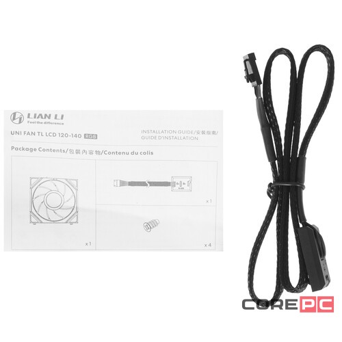 Вентилятор для корпуса Lian Li UNI FAN TL LCD 120 ARGB Black (G99.12TLLCD1B.R0)