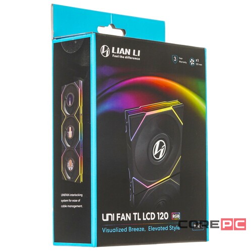 Вентилятор для корпуса Lian Li UNI FAN TL LCD 120 ARGB Black (G99.12TLLCD1B.R0)