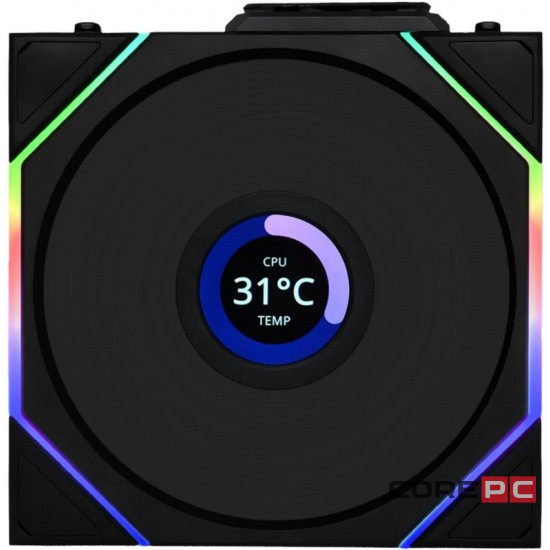 Комплект вентиляторов для корпуса Lian Li UNI FAN TL WIRELESS LCD 120 12TLLCD1W3B ARGB Black (G99.12TLLCD1W3B.R0)