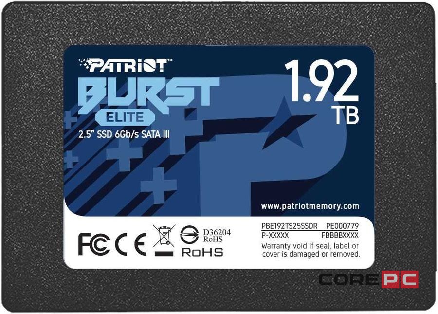Твердотельный накопитель Patriot 1920 Gb BURST E PBE192TS25SSDR