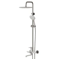Душевая система MIXLINE 35к МЛ2415(ML2415) излив лейка 3 позиции +лейка тропический душ, хром/белый