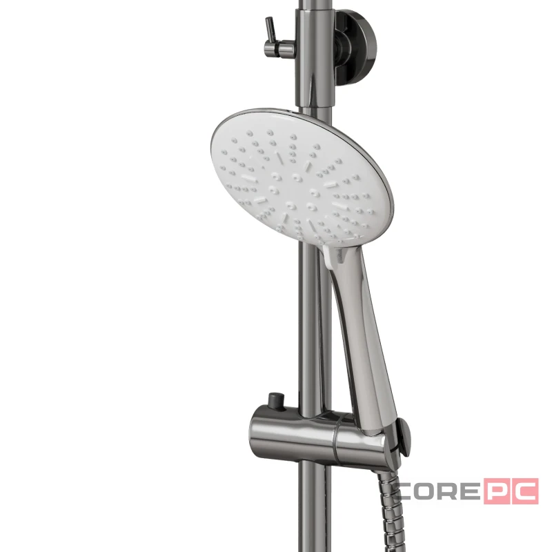 Душевая система MIXLINE 35к МЛ2415(ML2415) излив лейка 3 позиции +лейка тропический душ, хром/белый