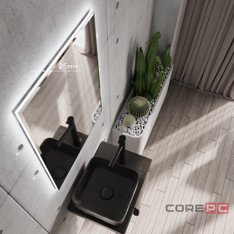 Зеркало MIXLINE Алмина 600х800 (ШВ) сенсорный выключатель, светодиодная подсветка