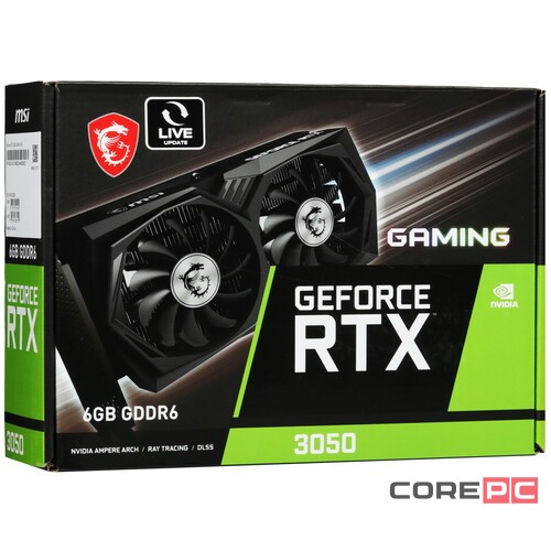 Видеокарта MSI (RTX 3050 GAMING 6G) GeForce RTX 3050 6GB GAMING