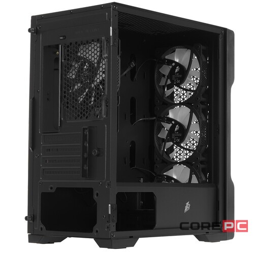 Компьютерный корпус 1STPLAYER TRILOBITE T3 Black TG LED fans (T3-BK-4F1)