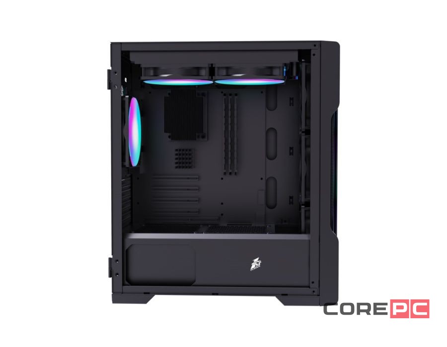 Компьютерный корпус 1STPLAYER TRILOBITE T3 Black TG LED fans (T3-BK-4F1)