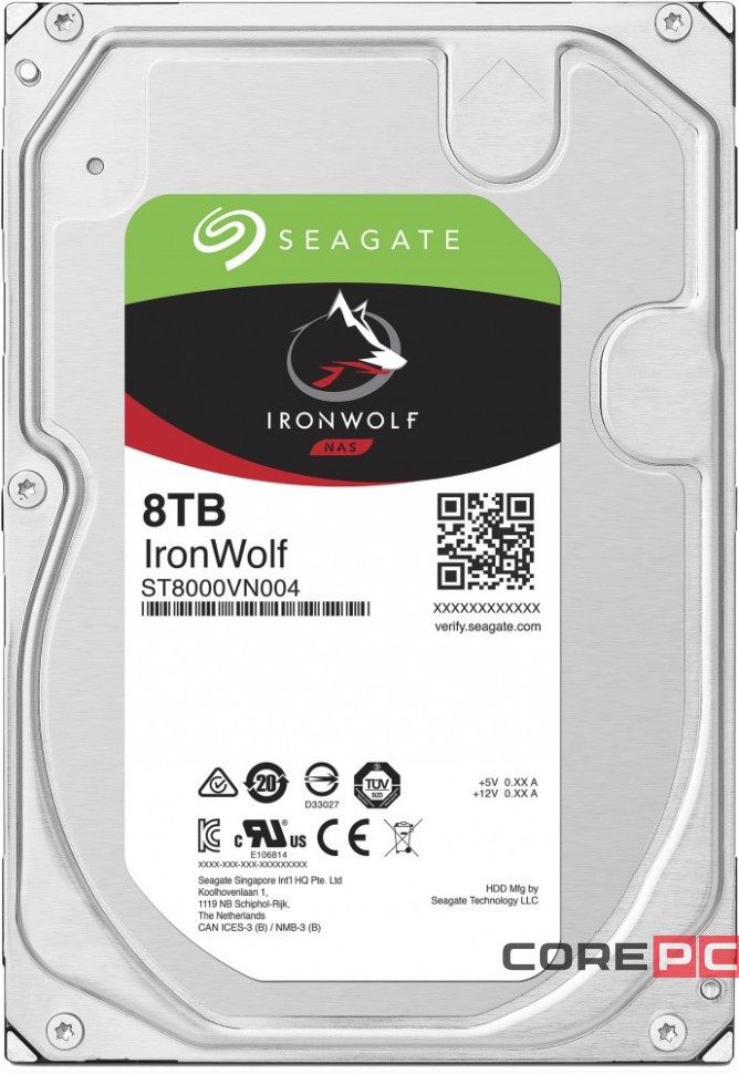 Жесткий диск Seagate 8000 Gb IRONWOLF NAS (ST8000VN004)
