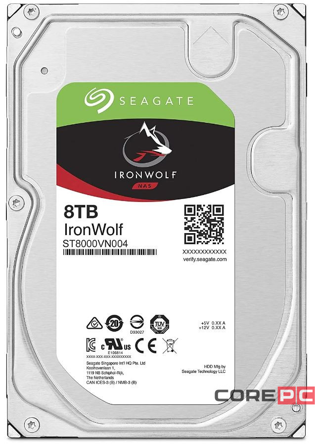 Жесткий диск Seagate 8000 Gb IRONWOLF NAS (ST8000VN004)