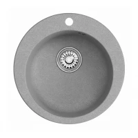Мойкa МЛ-ГМ13 (ML-GM13) КОМФОРТ круглая, графит (342), 495мм (глуб. чаши 200)