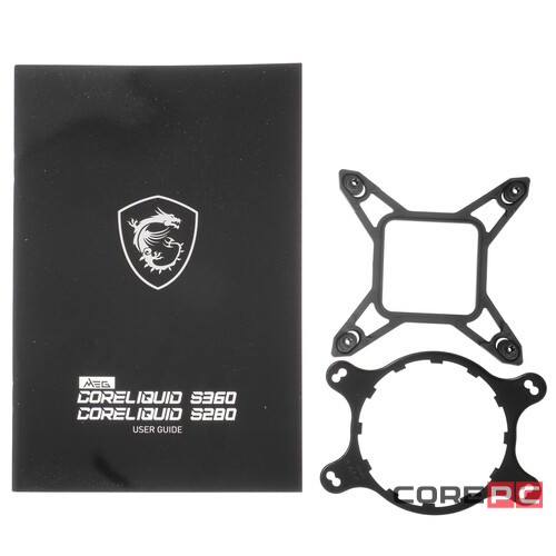 Система жидкостного охлаждения для процессора MSI MEG CORELIQUID S280 2X SILENT GALE Black 9S6-6A0431-001