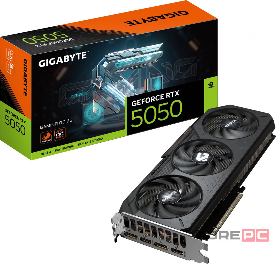 Видеокарта Gigabyte (GV-N5050GAMING OC-8GD) GeForce RTX 5050 8GB