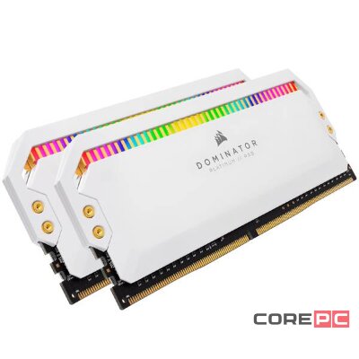 Оперативная память 16 Gb 3600 MHz Corsair DOMINATOR PLATINUM RGB White (CMT16GX4M2C3600C18W)