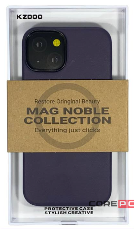 Накладка для i-Phone 14 K-Doo Mag Noble кожаная фиолетовая