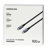 Usb Кабель-зарядка Type-C на Type-C Ugreen US316 5A 100W 3м серо-черный