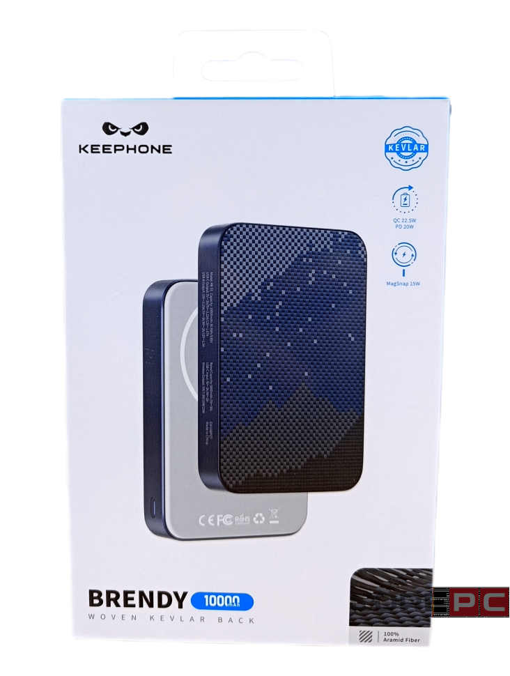 Powerbank магнитный с MagSafe Keephone Brendy Woven (Starry) 10000mAh синий
