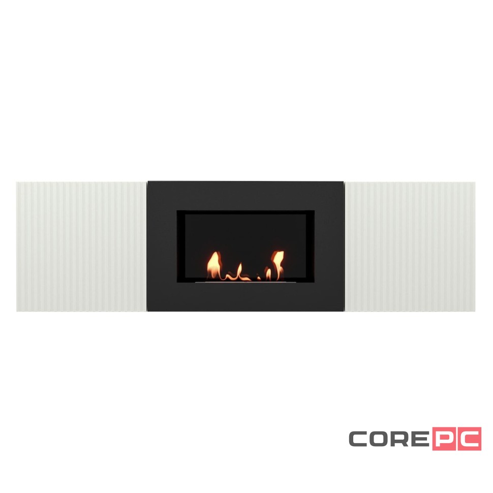 Тумба с биокамином Firelight BFP/P-1400L белая