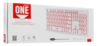 Клавиатура проводная Smartbuy ONE 328 USB/104+12 клавиш/Подсветка LED/1.5м, (SBK-328U-W) белая
