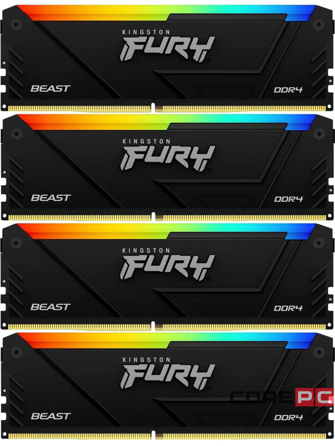 Оперативная память 64 Gb 3200 MHz Kingston FURY Beast Black (KF432C16BB2AK4/64)