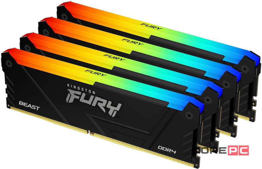 Оперативная память 64 Gb 3200 MHz Kingston FURY Beast Black (KF432C16BB2AK4/64)