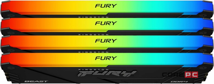 Оперативная память 64 Gb 3200 MHz Kingston FURY Beast Black (KF432C16BB2AK4/64)