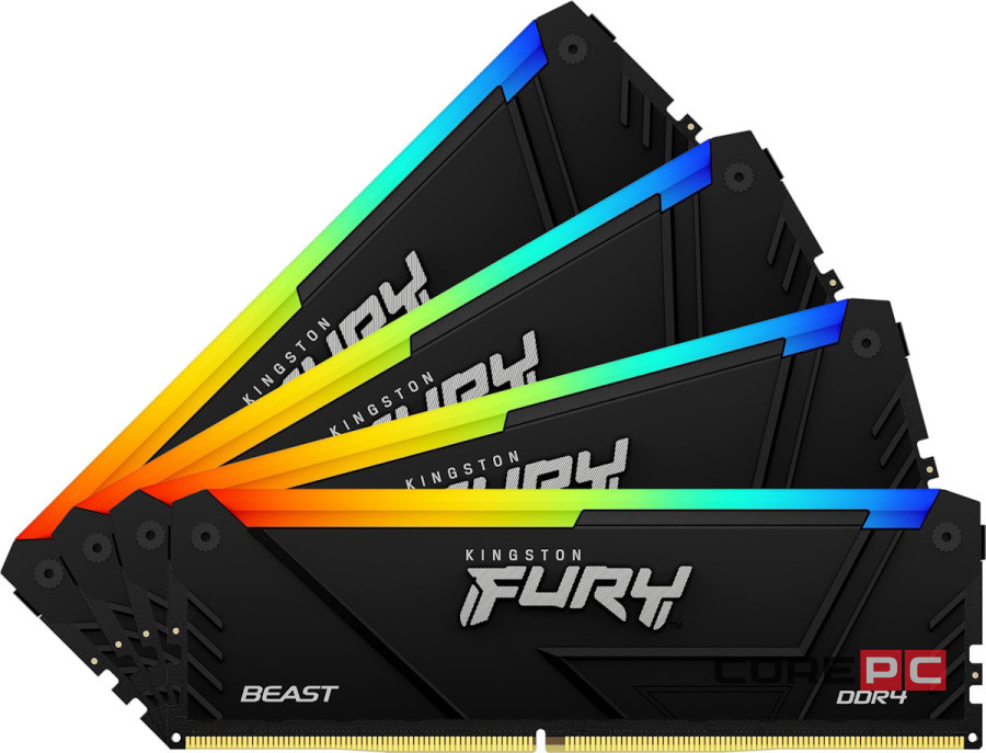 Оперативная память 64 Gb 3200 MHz Kingston FURY Beast Black (KF432C16BB2AK4/64)
