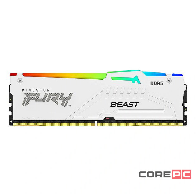 Оперативная память 32 Gb 5600 MHz Kingston FURY Beast RGB White (KF556C40BWA-32)
