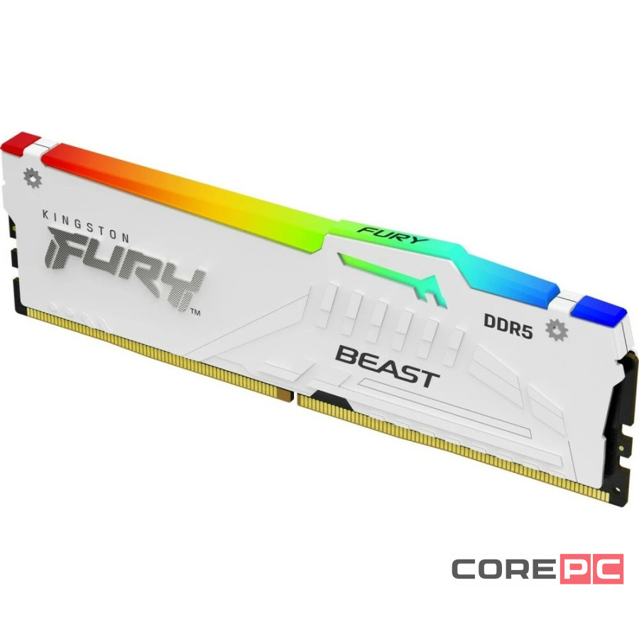 Оперативная память 32 Gb 5600 MHz Kingston FURY Beast RGB White (KF556C40BWA-32)