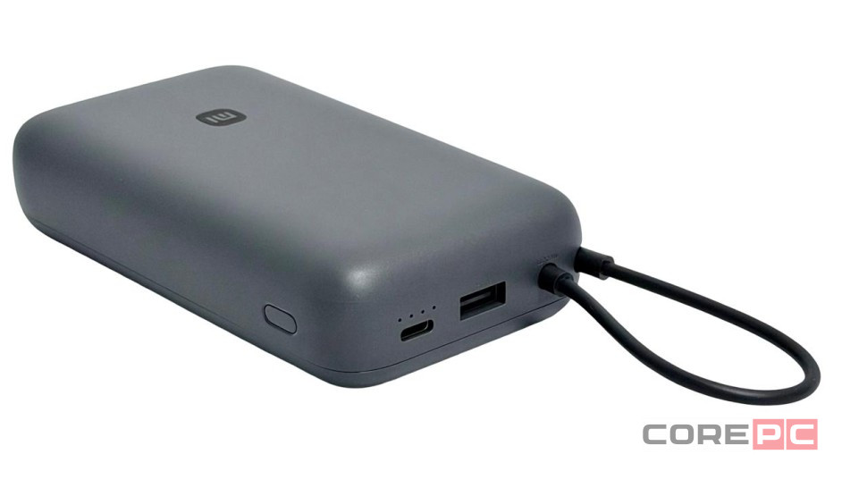 Powerbank Xiaomi 20000mAh 1USB/1USB-С/кабель Type-C 22.5W (PB2020Mi) темно-серый