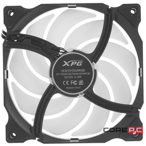 Вентилятор для корпуса ADATA XPG VENTO 120 ARGB Black VENTO120ARGB-BKCWW