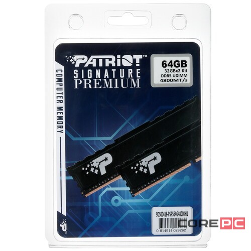 Оперативная память 64 Gb 4800 MHz PATRIOT SIGNATURE Premium (PSP564G4800KH1)