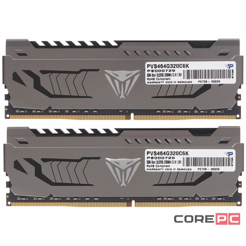 Оперативная память 64 Gb 3200 MHz PATRIOT VIPER STEEL (PVS464G320C6K)