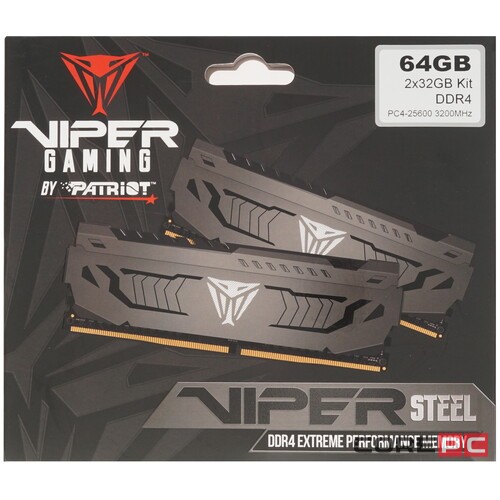 Оперативная память 64 Gb 3200 MHz PATRIOT VIPER STEEL (PVS464G320C6K)