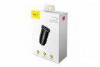 Автомобильное заряд. устр. Baseus Square Metal 2USB 30W CCALL-DS01 черное