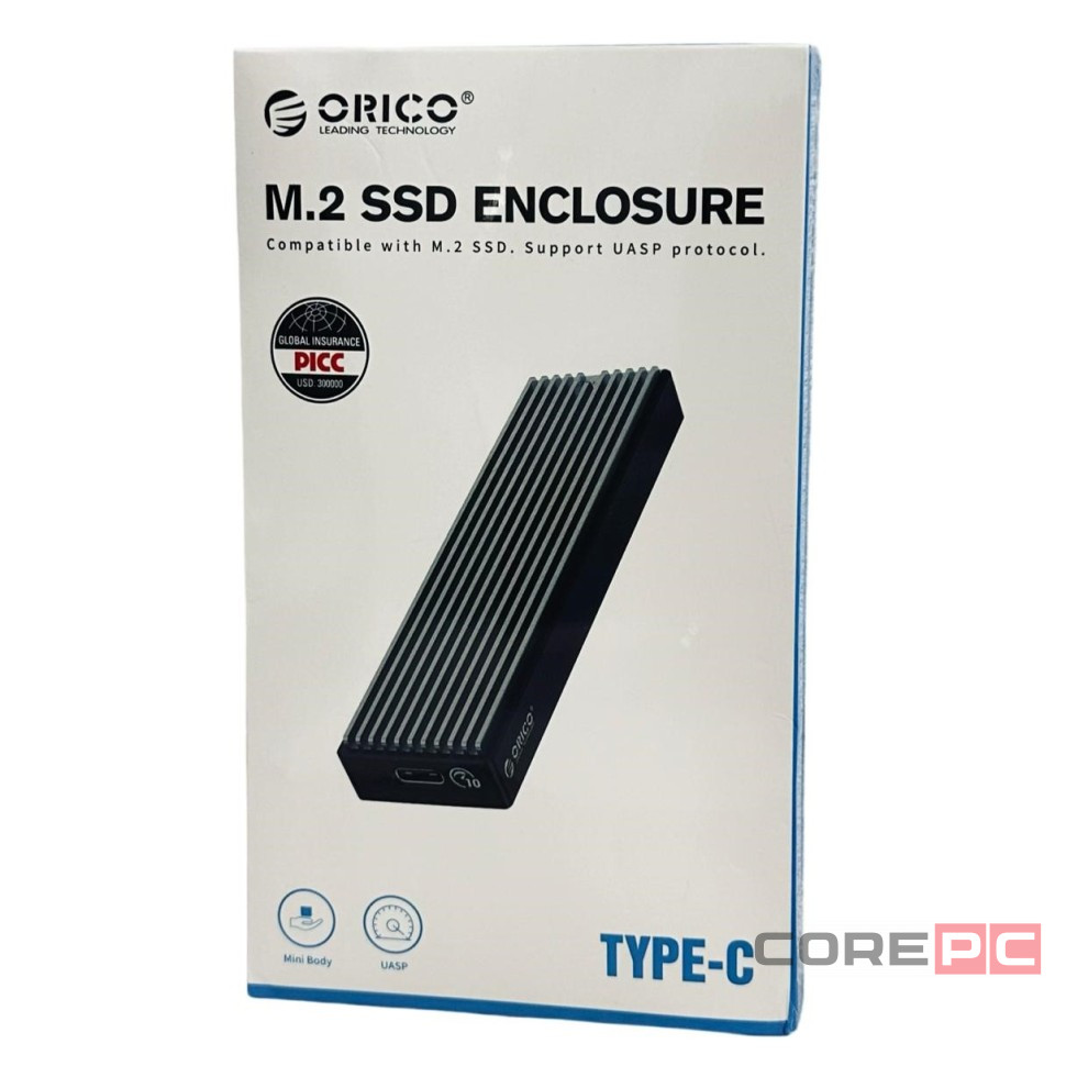 Внешний корпус для SSD M2 Orico M2PV-C3 серый