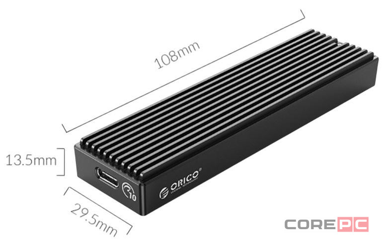 Внешний корпус для SSD M2 Orico M2PV-C3 серый