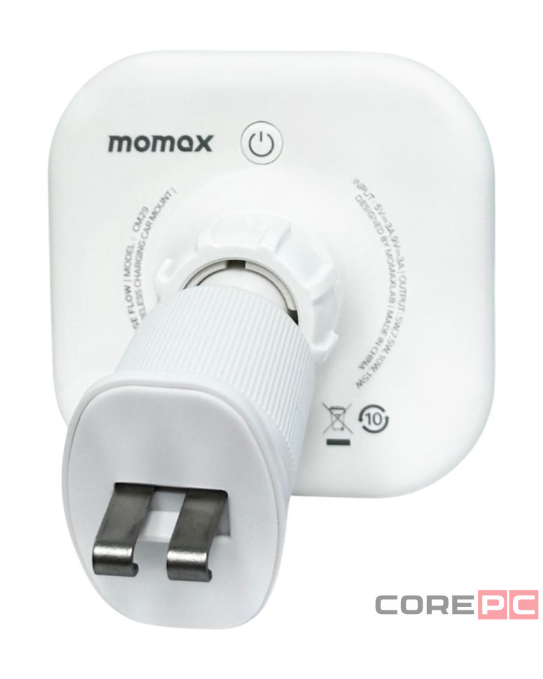 Держатель магнитный c Magsafe Momax 1-Charge Flow 15W CM29W белый