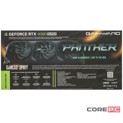 Видеокарта GAINWARD (NED408SS19T2-1032Z) GeForce RTX 4080 SUPER 16GB PANTHER OC
