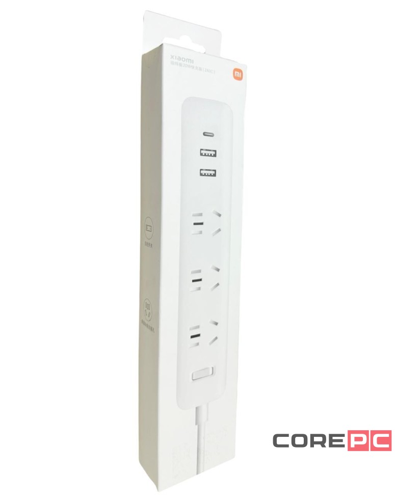 Сетевой удлинитель Xiaomi Mi Power Strip 3 Sockets/2 USB Potrs/1 USB-C 20W 2A1C (XMCXB05QMN) белый