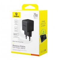 Сетевое зар. устр. Baseus Palm Fast Charger 1USB/1C 20W (P10111608113-00) черное