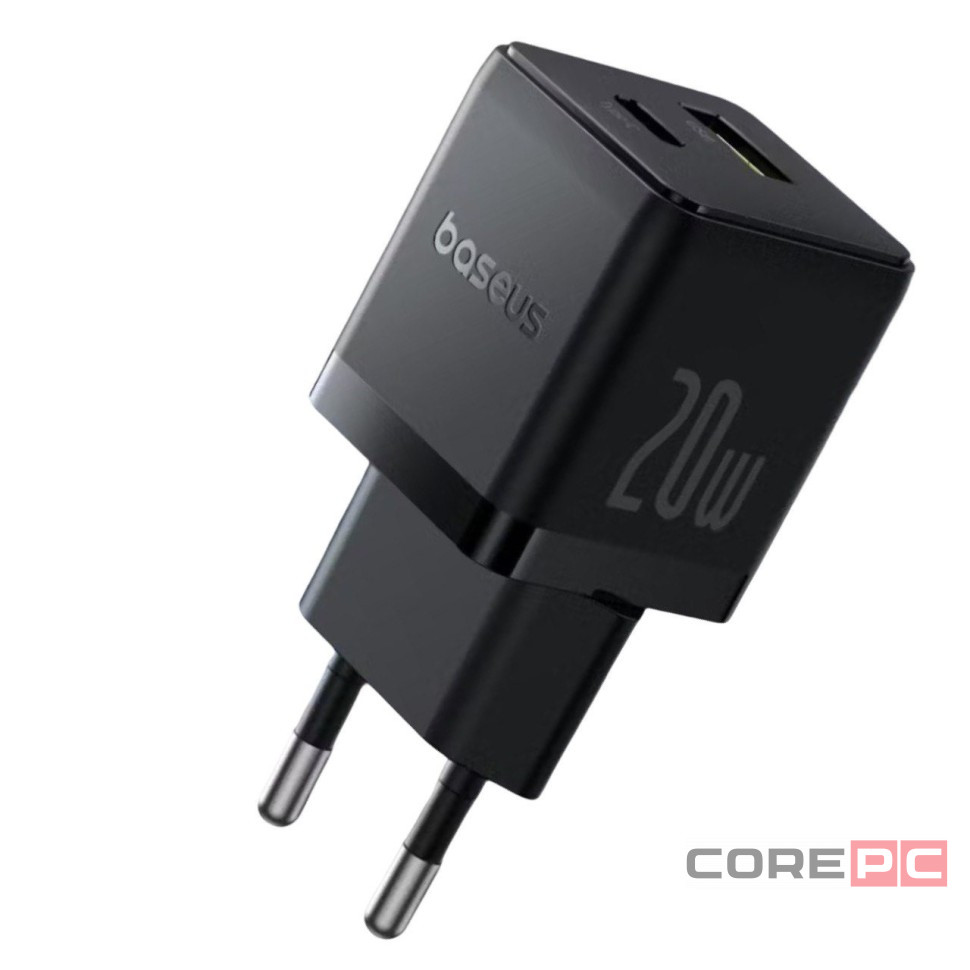 Сетевое зар. устр. Baseus Palm Fast Charger 1USB/1C 20W (P10111608113-00) черное